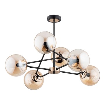 Luster na tyči SAGITO 6xE14/10W/230V zlatá