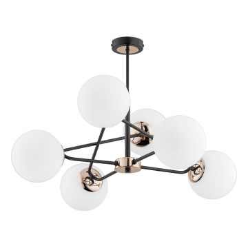Luster na tyči SAGITO 6xE14/10W/230V zlatá