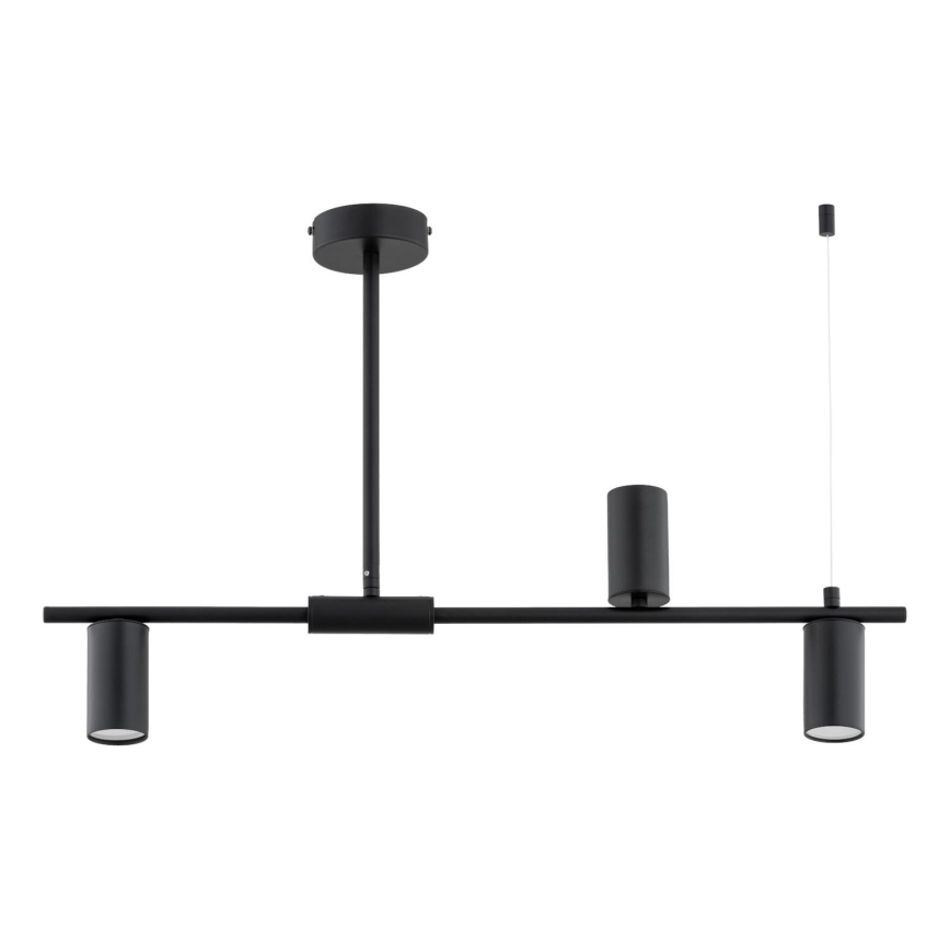 Luster na tyči URANOS 3xGU10/10W/230V čierna