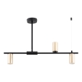 Luster na tyči URANOS 3xGU10/10W/230V čierna/zlatá