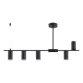 Luster na tyči URANOS 5xGU10/10W/230V čierny