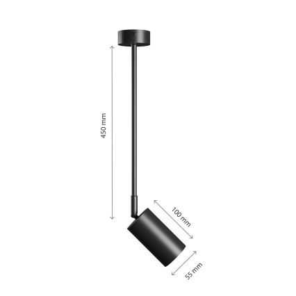 Luster na tyči VARIOSA 1xGU10/10W/230V čierna