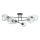 Luster na tyči VASCO 6xE27/60W/230V čierna/číra