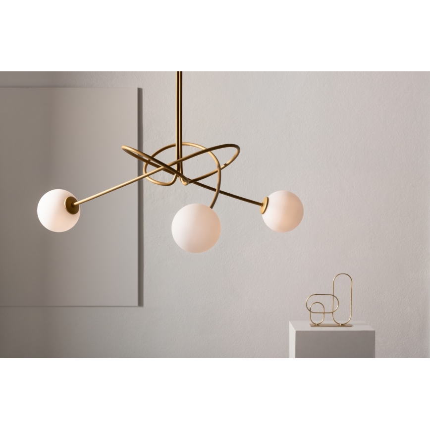 Luster na tyči VELVET 3xG9/12W/230V zlatá