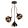 Luster na tyči YILDO 3xE27/40W/230V čierna/medená