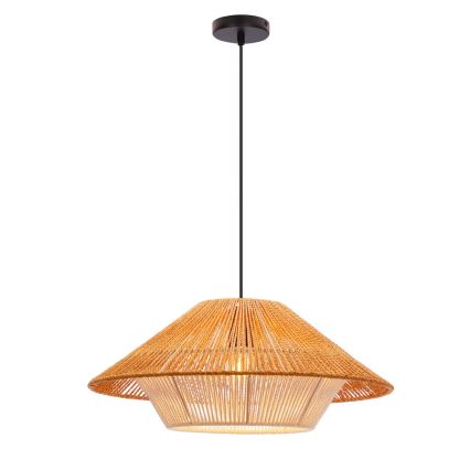 Luster na užetu AFRICA 1xE27/40W/230V promjera 50 cm smeđa/krem