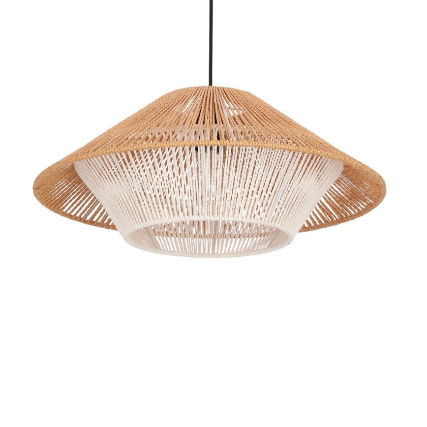 Luster na užetu AFRICA 1xE27/40W/230V promjera 50 cm smeđa/krem