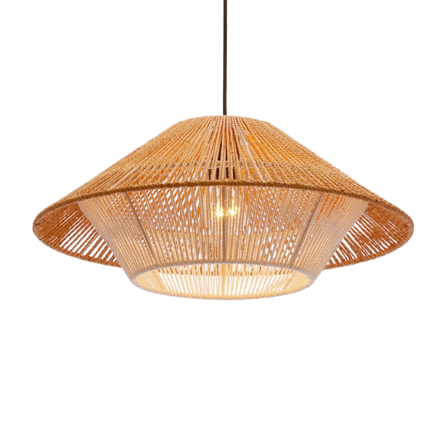 Luster na užetu AFRICA 1xE27/40W/230V promjera 50 cm smeđa/krem