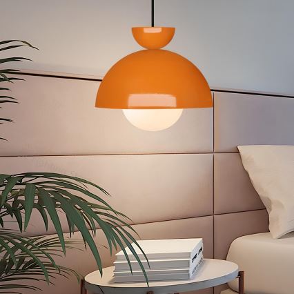 Luster na žici SALVA 1xE27/15W/230V oranžová