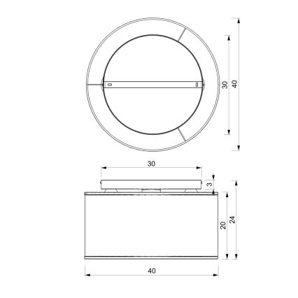 Luster prisadený LOFT SHADE 3xE27/60W/230V čierna