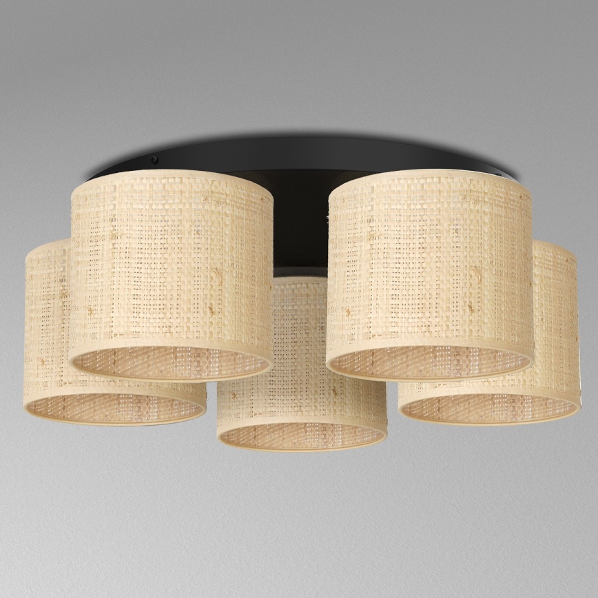 Luster prisadený RATTAN 5xE27/60W/230V ratan
