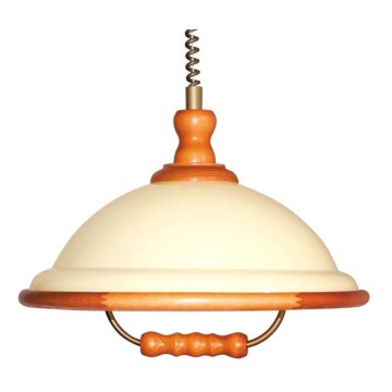 Luster sťahovací AKRYL DR 56 1xE27/60W krém/čerešňa Luster sťahovací AKRYL DR 56 1xE27/60W krém/čerešňa