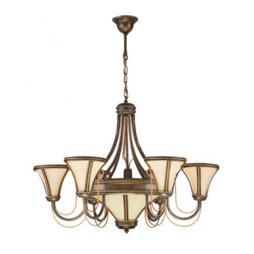luster Tanaja zelená - 6xE14/60W/230V + 1xE27/100W/230V