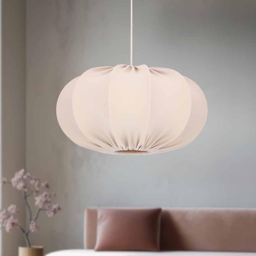 Lustr na lanku CAFEE 1xE27/40W/230V pr. 52 cm béžová