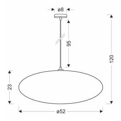 Lustr na lanku CAFEE 1xE27/40W/230V pr. 52 cm béžová