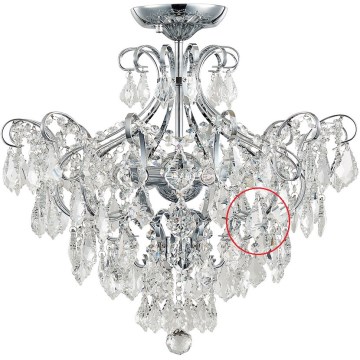 Luxera 33304 - Náhradný krištáľ k lustru GRANADA 5 cm