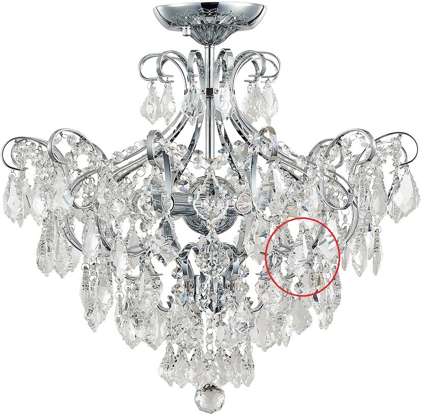 Luxera 33304 - Náhradný krištáľ k lustru GRANADA 5 cm