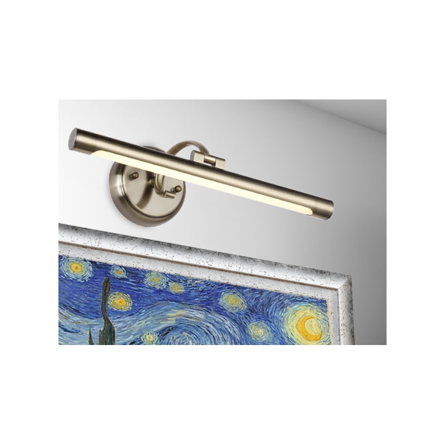 LUXERA 62301 - LED obrazové svietidlo MOSSARIO LED/8W/230V mosadz