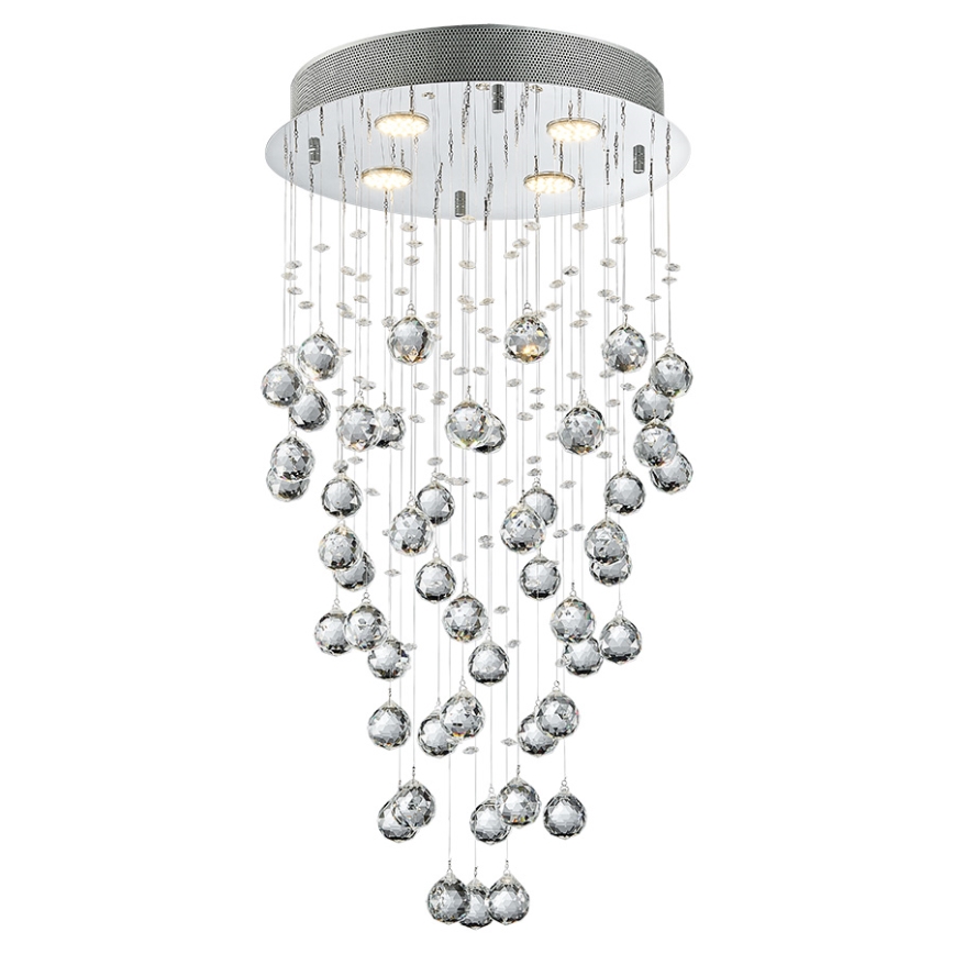 LUXERA 62411 - Krištáľový prisadený luster NORR 4xGU10/50W/230V