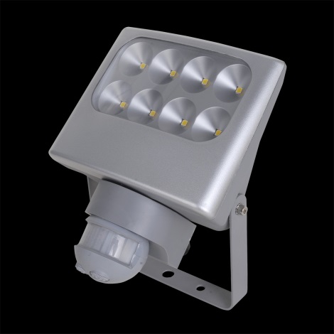 LUXERA 70130 - LED Vonkajšie svietidlo s čidlom NEGARA 8xLED/3W