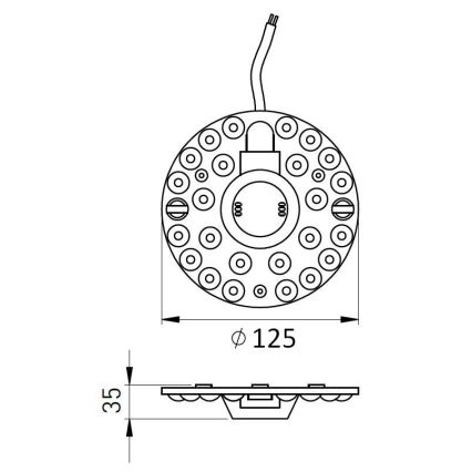 Magnetický LED modul LED/12W/230V, priemer 12,5 cm, 2700/3000/4000/5000/6500K