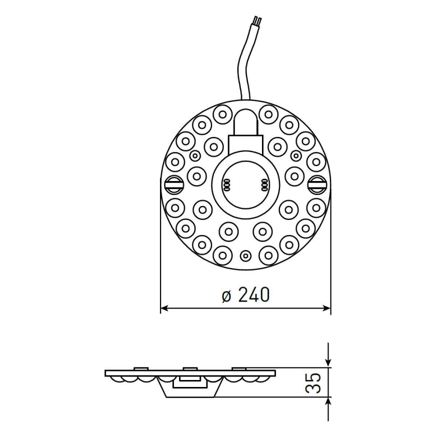 Magnetický LED modul LED/36W/230V, priemer 24 cm, 2700/3000/4000/5000/6500K