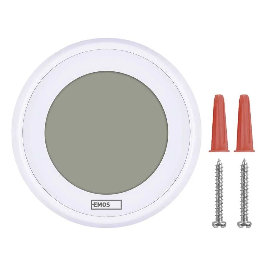 Manuálny izbový termostat 230 V/6 A, napájanie 2× AA, biely
