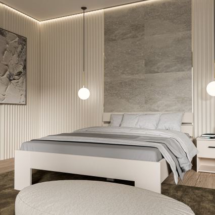 Manželská posteľ PIROA 160x200 cm béžová