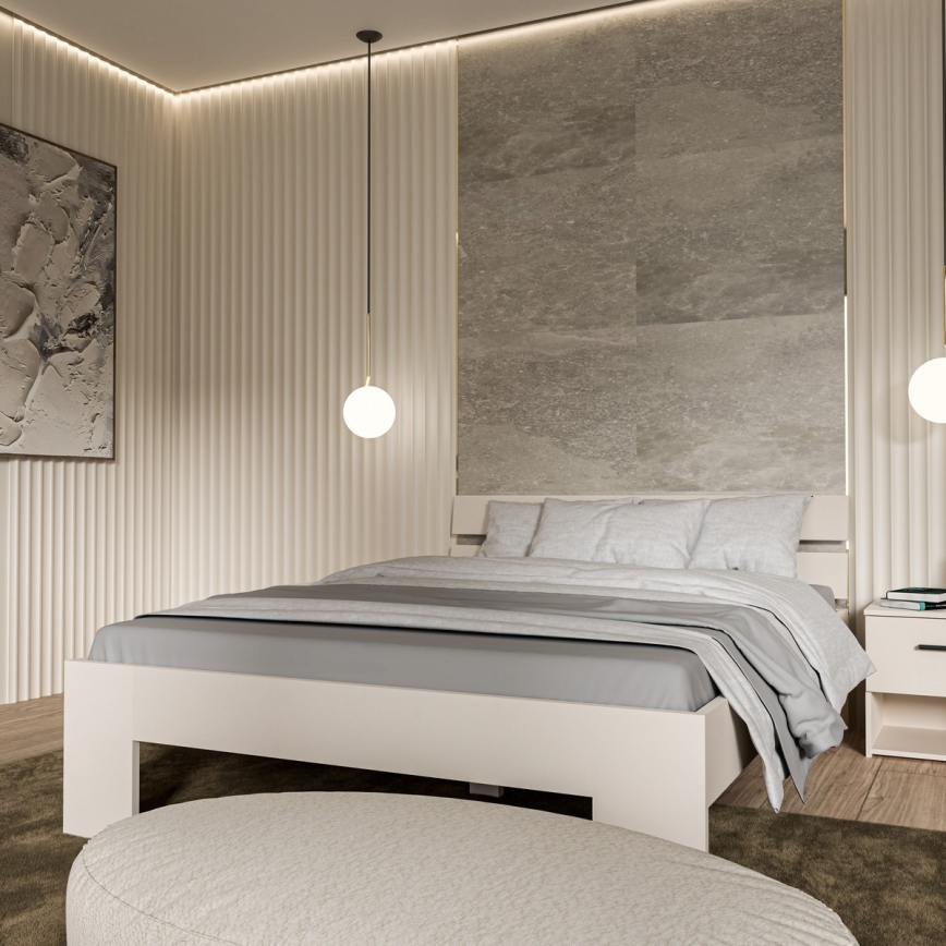 Manželská posteľ PIROA 160x200 cm béžová