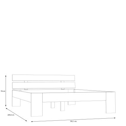 Manželská posteľ PIROA 160x200 cm béžová