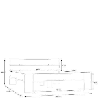 Manželská posteľ PIROA 160x200 cm béžová