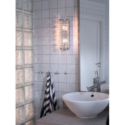 Markslöjd 105309 - Kúpeľňové nástenné svietidlo LYSEKIL 2xG9/28W/230V IP44 lesklý chróm