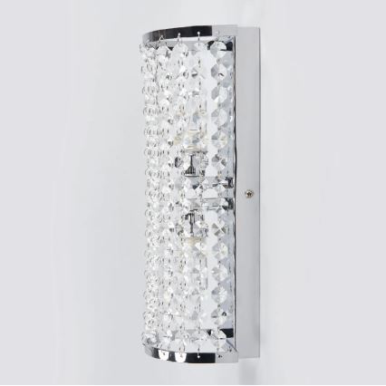 Markslöjd 105309 - Kúpeľňové nástenné svietidlo LYSEKIL 2xG9/28W/230V IP44 lesklý chróm