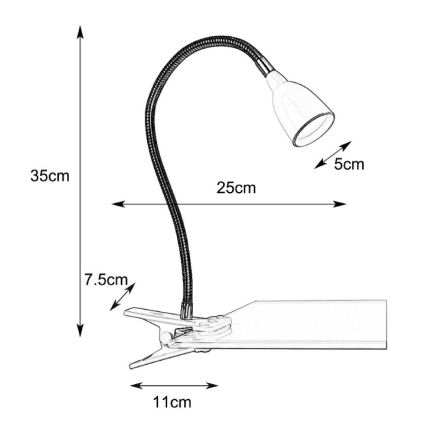 Markslöjd 106091 - LED Stolná lampa s klipom TULIP LED/3W/230V biela