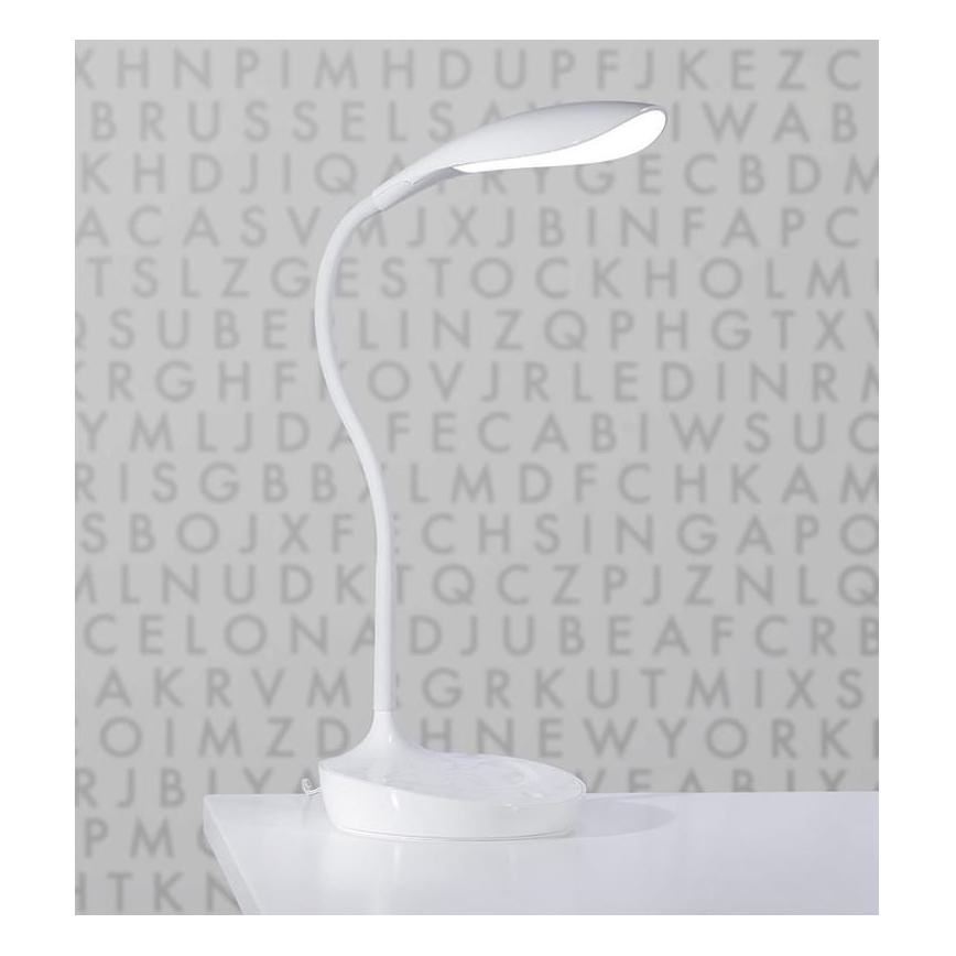 Markslöjd 106093 - LED Stmievateľná stolná lampa s USB SWAN LED/4,6W/230V
