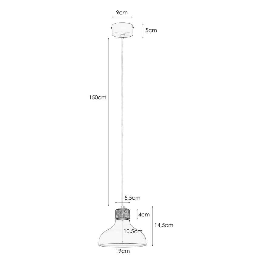Markslöjd 106657 - Luster na lanku MAY 1xE27/60W/230V