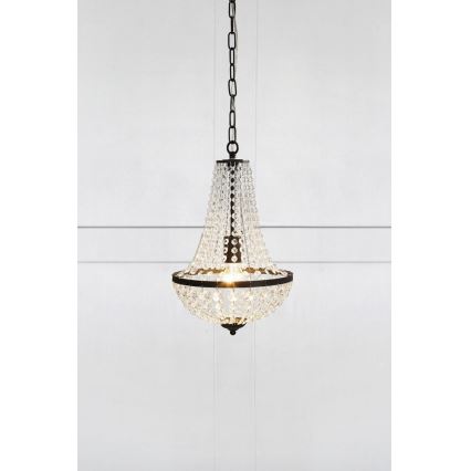 Markslöjd 107026 - Stmievateľný krištáľový luster na reťazi GRÄNSÖ 1xE27/60W/230V