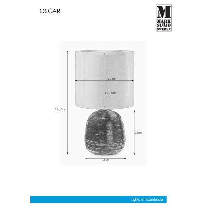 Markslöjd 107068 - Stolná lampa OSCAR 1xE27/60W/230V