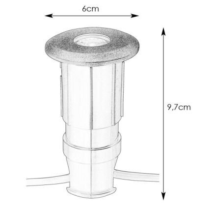 Markslöjd 107284 - LED vonkajšie zapustené svietidlo GARDEN24 LED/0,8W/24V IP44 čierne