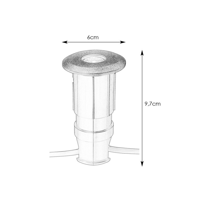 Markslöjd 107285 - LED vonkajšie zapustené svietidlo GARDEN24 LED/3W/24V IP44 čierne