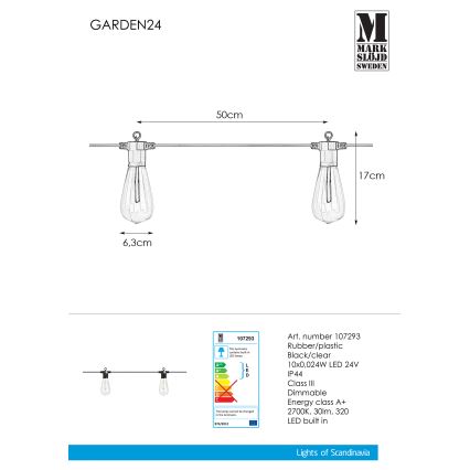 Markslöjd 107293 - LED Vonkajšia dekoratívna reťaz GIRLANDA GARDEN 10xLED 5,5m IP44