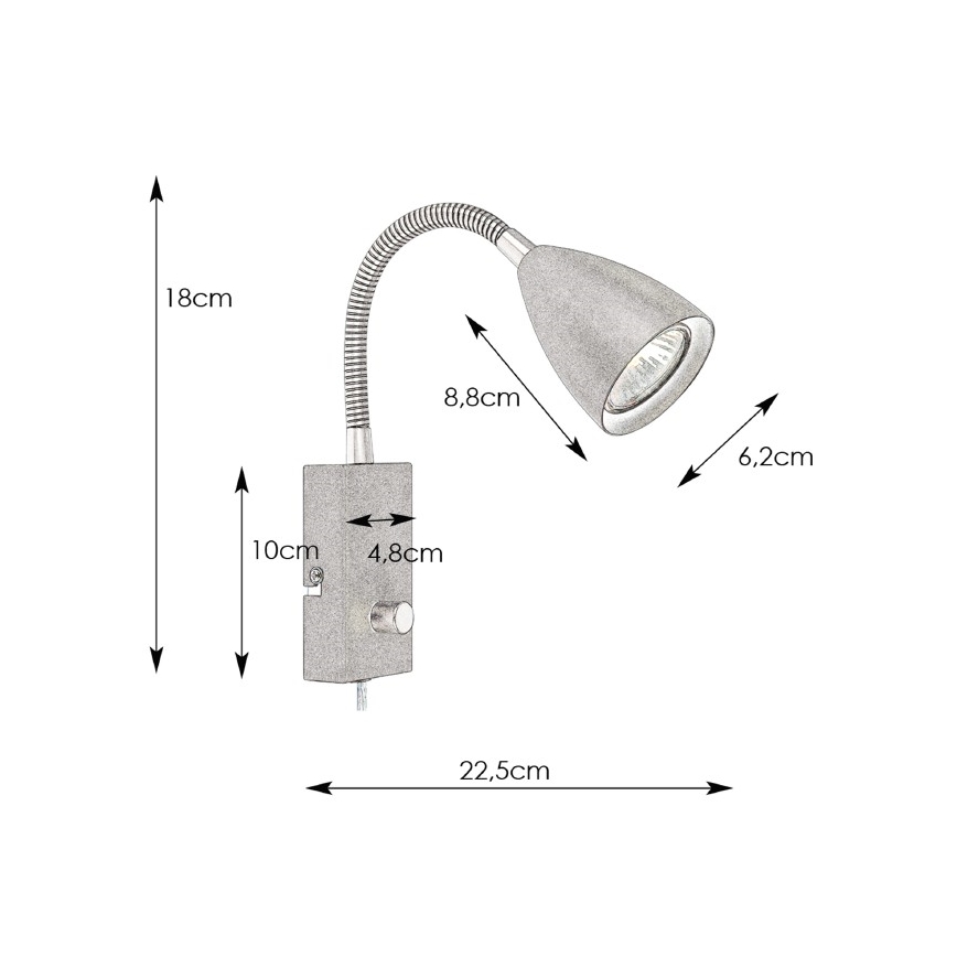 Markslöjd 107409 - Stmievateľné nástenné svietidlo CIRO 1xGU10/7W/230V