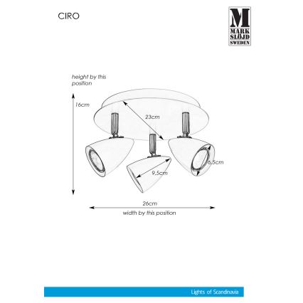 Markslöjd 107412 - Bodové svietidlo CIRO 3xGU10/35W/230V