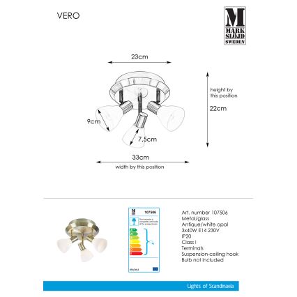Markslöjd 107506 - Bodové svietidlo VERO 3xE14/40W/230V mosadz