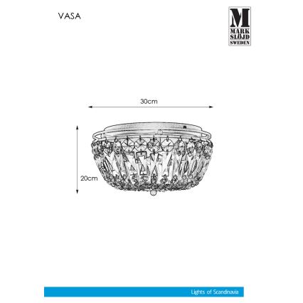 Markslöjd 107587 - Stropné svietidlo VASA 3xE14/40W/230V