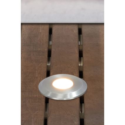 Markslöjd 107716 - LED vonkajšie zapustené svietidlo GARDEN24 LED/0,8W/24V IP44 čierna/matný chróm