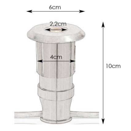 Markslöjd 107716 - LED vonkajšie zapustené svietidlo GARDEN24 LED/0,8W/24V IP44 čierna/matný chróm
