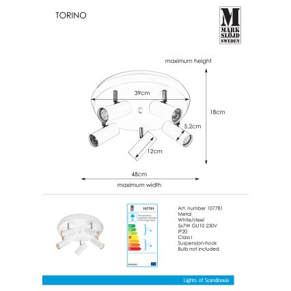 Markslöjd 107781 - Bodové svietidlo TORINO 5xGU10/7W/230V