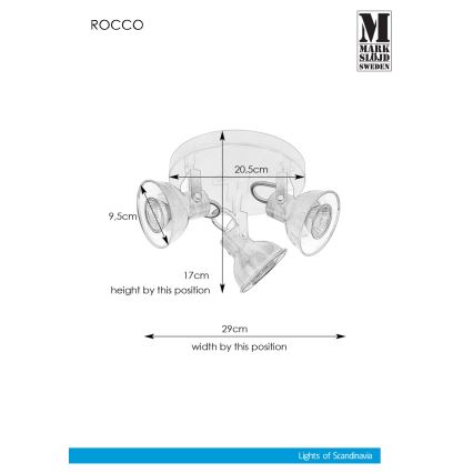Markslöjd 107852 - Bodové svietidlo ROCCO 3xGU10/7W/230V