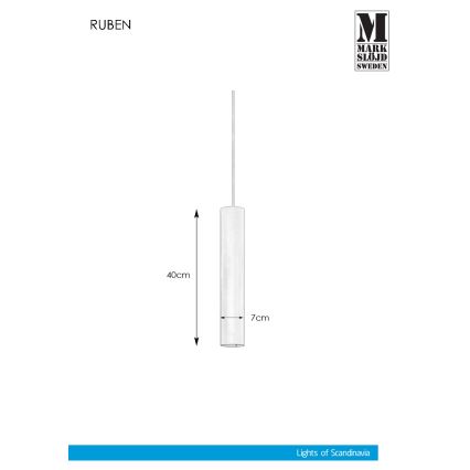 Markslöjd 107880 - Luster do zásuvky RUBEN 1xGU10/35W/230V